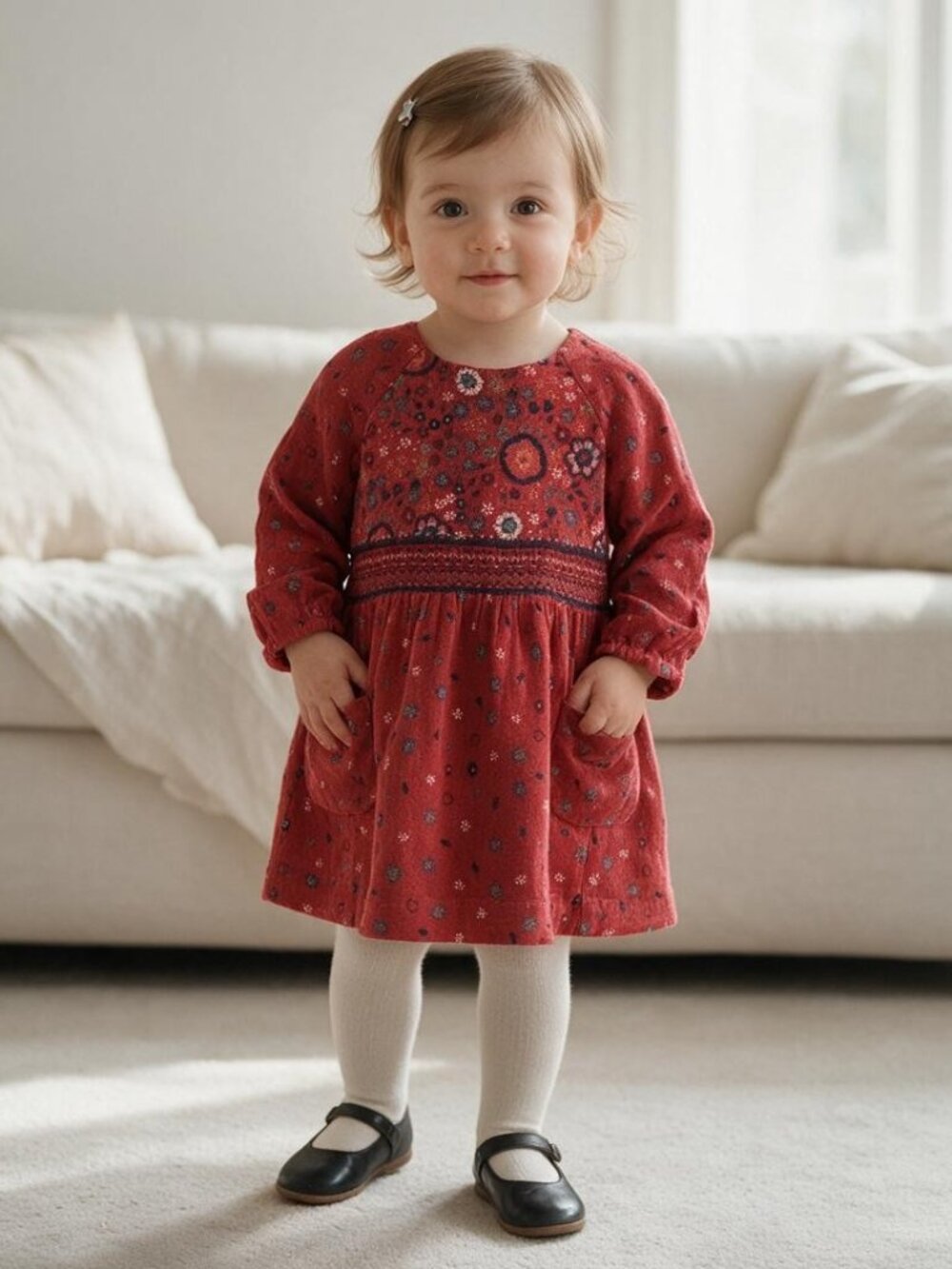 Zara Baby Girl Collection Floral Print Dress 12-18 Months (86 cm)